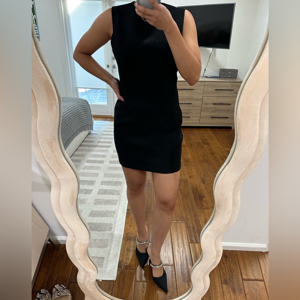 Zara Sleek Black Mini Dress